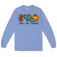 Colony Blue peace love pumpkins Long Sleeve Tee - Jasminsmagicworld