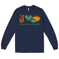 Navy peace love pumpkins Long Sleeve Tee - Jasminsmagicworld