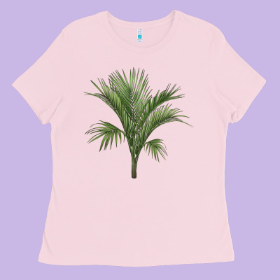 Botanical Majesty Palm Illustrations Ladies Tee Designed By Lillyallendesigns