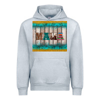 Heather Grey western turquoise mama Urban Hoodie - BarkalooDesign