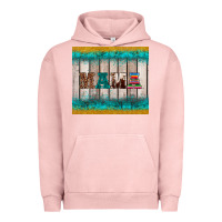 Pigment Salmon western turquoise mama Urban Hoodie - BarkalooDesign
