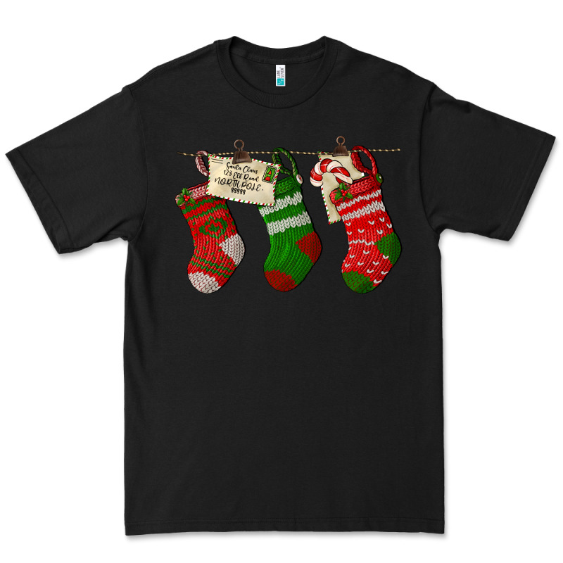 Christmas Socks With Santa Letter Premium Tee by LillyAllenDesigns | Teevron