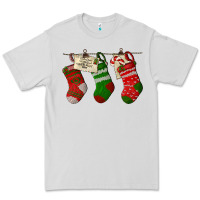 Dove Grey Christmas Socks With Santa Letter Premium Tee - LillyAllenDesigns