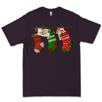 Plum Christmas Socks With Santa Letter Premium Tee - LillyAllenDesigns