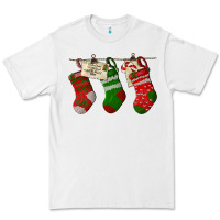 White Christmas Socks With Santa Letter Premium Tee - LillyAllenDesigns