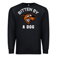 Black bitten by a dog angry dog bite funny gift Premium Sweatshirt - lanVoArt