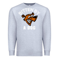 Heather Grey bitten by a dog angry dog bite funny gift Premium Sweatshirt - lanVoArt