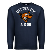 Navy bitten by a dog angry dog bite funny gift Premium Sweatshirt - lanVoArt