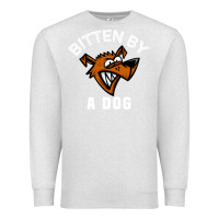 Oatmeal Heather bitten by a dog angry dog bite funny gift Premium Sweatshirt - lanVoArt