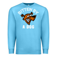 Ocean Blue bitten by a dog angry dog bite funny gift Premium Sweatshirt - lanVoArt