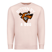 Pale Pink bitten by a dog angry dog bite funny gift Premium Sweatshirt - lanVoArt
