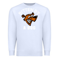 White bitten by a dog angry dog bite funny gift Premium Sweatshirt - lanVoArt