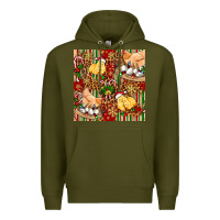 Army Green christmas chicken Premium Hoodie - FaDigitalArtStudio