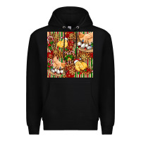 Black christmas chicken Premium Hoodie - FaDigitalArtStudio
