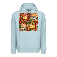Blue Mist christmas chicken Premium Hoodie - FaDigitalArtStudio