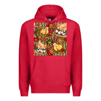 Cardinal christmas chicken Premium Hoodie - FaDigitalArtStudio
