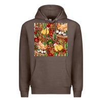 Coffee christmas chicken Premium Hoodie - FaDigitalArtStudio