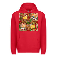 Red christmas chicken Premium Hoodie - FaDigitalArtStudio