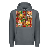 Rock christmas chicken Premium Hoodie - FaDigitalArtStudio
