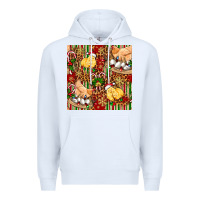 White christmas chicken Premium Hoodie - FaDigitalArtStudio