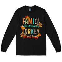 Black family thanksgiving turkey blessing Long Sleeve Tee - CowGirlArtShop