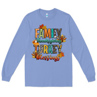 Colony Blue family thanksgiving turkey blessing Long Sleeve Tee - CowGirlArtShop