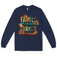 Navy family thanksgiving turkey blessing Long Sleeve Tee - CowGirlArtShop