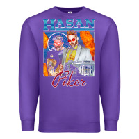 Purple hasan piker t shirts gift for fans for men and women gift mother day f Premium Sweatshirt - lanVoArt