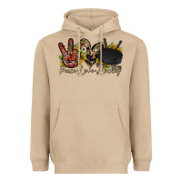Mushroom peace love hockey Heavyweight Hoodie - RacoonDesign