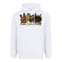 White peace love hockey Heavyweight Hoodie - RacoonDesign