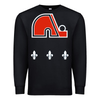 Black vintage quebec hockey   retro nordiques Premium Sweatshirt - lanVoArt