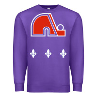 Purple vintage quebec hockey   retro nordiques Premium Sweatshirt - lanVoArt