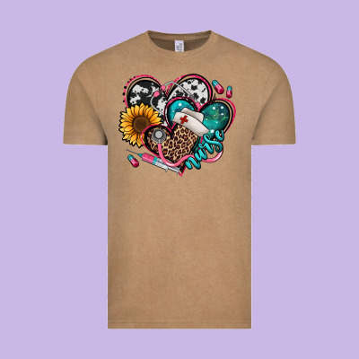 Nurse Hearts Vintage Tee Designed By Jasminsmagicworld