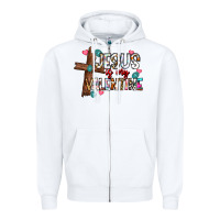 White jesus is my valentine Zipper Hoodie - CowhideDigitalArt
