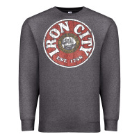 Charcoal Heather vintage retro iron city(beer) proof Premium Sweatshirt - lanVoArt