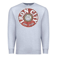 Heather Grey vintage retro iron city(beer) proof Premium Sweatshirt - lanVoArt