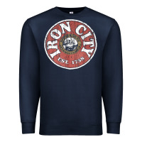 Navy vintage retro iron city(beer) proof Premium Sweatshirt - lanVoArt