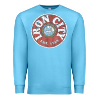 Ocean Blue vintage retro iron city(beer) proof Premium Sweatshirt - lanVoArt