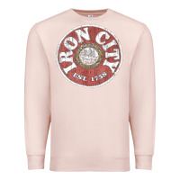 Pale Pink vintage retro iron city(beer) proof Premium Sweatshirt - lanVoArt