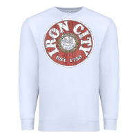 White vintage retro iron city(beer) proof Premium Sweatshirt - lanVoArt