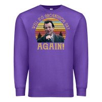 Purple vintage well it's groundhog day again unisex shirt Premium Sweatshirt - lanVoArt
