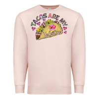 Pale Pink Tacos Are My Valentine Premium Sweatshirt - CowhideDigitalArt