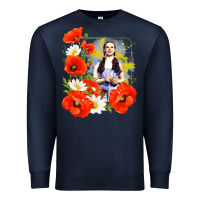 Navy dorothy poppies Premium Sweatshirt - lanVoArt