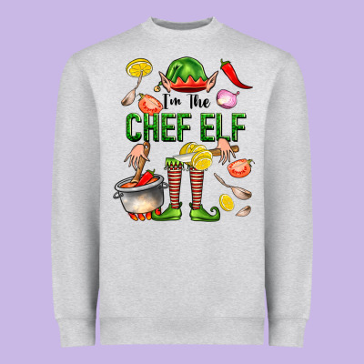 Im The Chef Elf Heavyweight Sweatshirt Designed By Fadigitalartstudio