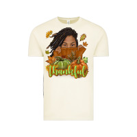 Vintage Arctic Thankful Fall with black girl Vintage Tee - NancyCooperArtShop