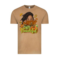 Vintage Camel Thankful Fall with black girl Vintage Tee - NancyCooperArtShop