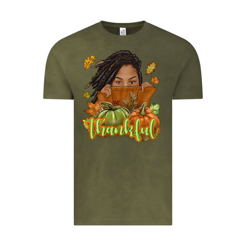 Thankful Fall With Black Girl Vintage Tee by NancyCooperArtShop | Teevron
