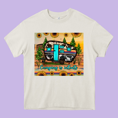 Camping Is Intents Heavy Core Tee Designed By Jahusdesignshop