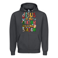 Smoke jesus is the reason for the season Zipper Hoodie - CowhideDigitalArt