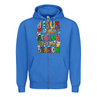 True Royal jesus is the reason for the season Zipper Hoodie - CowhideDigitalArt